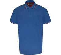 Kam (KBS5400C Kbs Mens Big Size Tipped Polo Shirt with Pocket in Blue 3XL