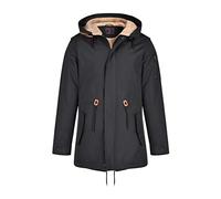 KAM Kingsize Parka Jacket Sherpa Lined Full Zip Up Coat Mens Black 8XL (KV112)