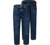 KAM Knitted Jeans Stretch Fabric Zip Fly Belt Loops Pants Mens 40-60W Jacob (UK, Waist, 46, Regular, Short, Light Wash)