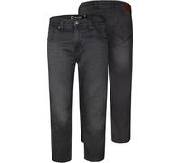KAM Knitted Jeans Stretch Fabric Zip Fly Belt Loops Pants Mens 40-60W Jacob (UK, Waist, 46, Regular, Short, Charcoal)