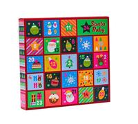 KAM Labelz Large DIY Empty Fill Your Christmas Advent Calendar| 24 Colorful Boxes For Festive Filling, Make Your Own XMAS Seasons Greetings Countdown Calendar 2025| 39x 39CM (Neon Santa)