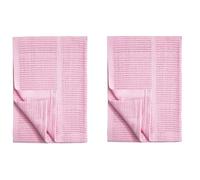 KAM Labelz Pack of 2 Newborn Baby Girl Boy Unisex Extra Soft Light Weight Cellular Blankets| 100% Cotton Machine Washable| Fits for Moses Basket Pram Crib Travel Car Home| 70 X90 CM Value Pack (Pink)