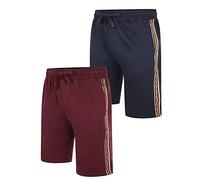 KAM Lounge Gym Shorts Zip Pocket Lightweight 1 and 2 Pack Summer Sports Shorts Multipack by Jeanbase Navy/Burgundy (2 Pack) 3XL