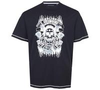 KAM Lucky Skull Crew Neck T-Shirt for Men in Black, 4XL