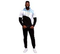 Kam Men’s Athletic Tracksuit - Full Zip Hoodie with Drawstring and Jogging Bottoms for Men UK, Skyway Colour, Sizes- S