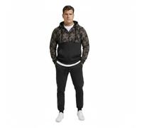 KAM Men’s Plus Size Tracksuit Set (2XL-6XL) - Zip Hoodie & Joggers with Camo Panels, Fleece Lining & Elastic Cuffs Charcoal 4XL