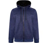 KAM Mens Active Performance Full Zip Hoodie - Blue - 4XL