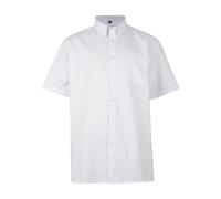 KAM Mens Big King Size New Short Sleeve Shirts in Black White Grey Pink Denim Colours (6XL (64-66 Inches), White)