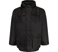 Kam Mens Big Size Padded Hooded Zip Up Black Jacket Coat 2XL 3XL 4XL 5XL 6XL