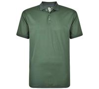 Kam Mens Big Size Performance Breathable Mesh Sports Polo Shirt (5401) in Forest Green in 5XL