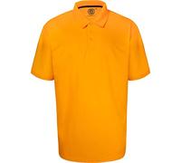 Kam Mens Big Size Performance Breathable Mesh Sports Polo Shirt (5401) in Saffron in 3XL