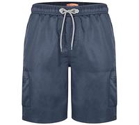 Kam Mens Big Size Plain Cargo Swim Shorts (334) in Black in 3XL