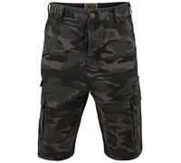 KAM Mens Camo Cargo Shorts Loose Fit Zip Fly Multi Pockets Half Pants for Summer, Khaki Colour, Waist 58