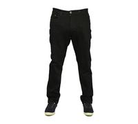 Kam Mens Chino Classic Fit Casual Smart Trouser Pant for Men (Available in Big and Tall Men), Black Colour, Size: 44W / 32L