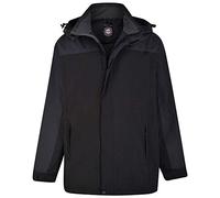 Kam Men's Contrast Waterproof Jacket (439) in Black in 8XL