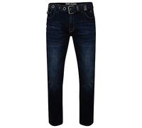 Kam Men's Extra Tall Stretch Tapered Dark Wash Jeans (Garcia) in 38W x L38