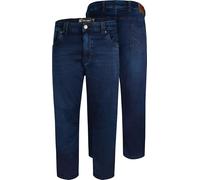 KAM Mens Jacob Stretch Fit Knitted Denim Regular Jeans - Blue - 50-R