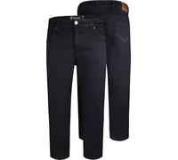 KAM Mens Jacob Stretch Fit Knitted Denim Regular Jeans - Blue - 50-R