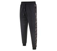 Kam Men's Panelled Camo Camouflage Jogging Bottoms Joggers Jog Elasticated Waist with Drawstring 236 Charcoal 7XL