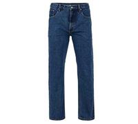Kam Mens Plus Size Denim Jeans, Big & Tall Regular Fit Trousers, Comfortable Cotton Work & Activewear Pants for Men, Stone Wash Colour, UK Size - W50, Inside 30