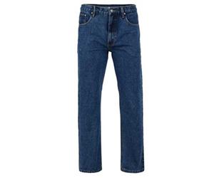 Kam Mens Plus Size Denim Jeans, Big & Tall Regular Fit Trousers, Comfortable Cotton Work & Activewear Pants for Men, Stone Wash Colour, UK Size - W50, Inside 30