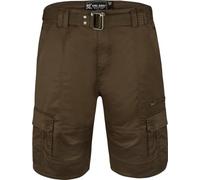 Kam Mens Plus Size KBS343 Belted Cargo Stretch Shorts 52 Khaki