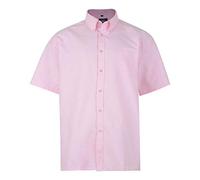 KAM Mens Plus Size S/S Oxford Shirt in Pink in 4XL