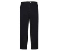 Kam Mens Premium Stretch Fit Chino Trousers - Black - 46-S