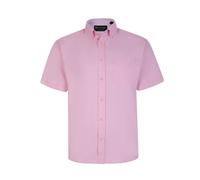 KAM Mens Short Sleeve Shirt Oxford Formal Button Up Collar Chest Pocket 2XL-8XL