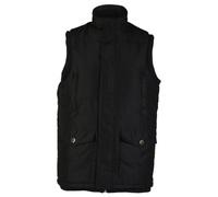Kam Mens Sleeveless Jacket Quilted Padded Bodywarmer Gilet for Men, Black Colour, Size-2XL