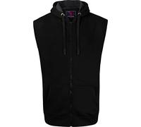 KAM Men's Sleeveless Training Hoodie Zip Up Drawstring Pockets Black 7XL 503G