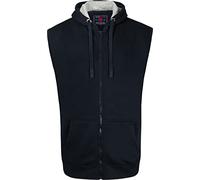 KAM Men's Sleeveless Training Hoodie Zip Up Drawstring Pockets Navy 6XL 503G