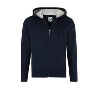 KAM Navy Zip Through Hoodie - Men's
