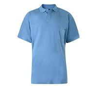Kam New Big Mens King Sizes Basic Plain Polo Neck T-Shirt Tee 2XL 3XL 4XL 5XL 6XL 7XL 8XL Blue 4XL