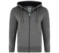 Kam Plain Zip Through Hoody 5XL Charco