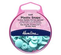 KAM Plastic Snaps: 25 x 12.4mm Sets: Aqua