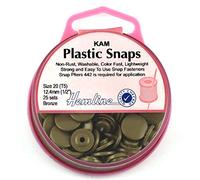 KAM Plastic Snaps: 25 x 12.4mm Sets: Bronze