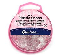 KAM Plastic Snaps: 25 x 12.4mm Sets: Clear