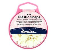 KAM Plastic Snaps: 25 x 12.4mm Sets: Cream
