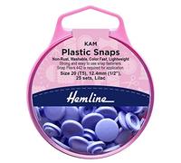 KAM Plastic Snaps: 25 x 12.4mm Sets: Lilac
