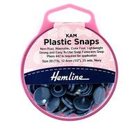 KAM Plastic Snaps: 25 x 12.4mm Sets: Navy