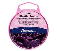 KAM Plastic Snaps: 25 x 12.4mm Sets: Purple