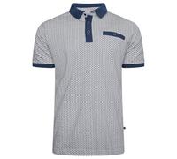 Kam Polo Shirt Short Sleeve Jacquard Collared Formal Plus Size Mens 2XL-8XL 5528 (UK, Alpha, 5XL, Plus, Regular, Navy)