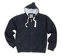 KAM Poly Cotton Full Zip Hooded Sweat Shirt in Size 2XL to 8XL, Black, Navy & Grey