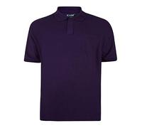 Kam Poly Cotton Soft Fabric Plain Basic Polo Shirt in 8 Colors, Size 2XL to 8XL Purple