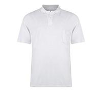 Kam Poly Cotton Soft Fabric Plain Basic Polo Shirt in 8 Colors, Size 2XL to 8XL White