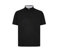 KAM Premium Oxford Shirt Casual Summer Plain Kingsize Chest Pocket Authentic Black White Sky Navy Pink Lilac Teal 2-8XL P020 (as8, Alpha, 6X_l, Regular, Regular, Black)