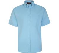 KAM Premium Oxford Shirt Casual Summer Plain Kingsize Chest Pocket Authentic Black White Sky Navy Pink Lilac Teal 2-8XL P020 (as8, Alpha, 6X_l, Regular, Regular, Sky)
