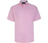 KAM Premium Oxford Shirt Casual Summer Plain Kingsize Chest Pocket Authentic Black White Sky Navy Pink Lilac Teal 2-8XL P020 (as8, Alpha, 4X_l, Regular, Regular, Pink)