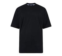 Kam Pure Cotton/Cotton Rich Plain Tee Shirt in Black in 8XL